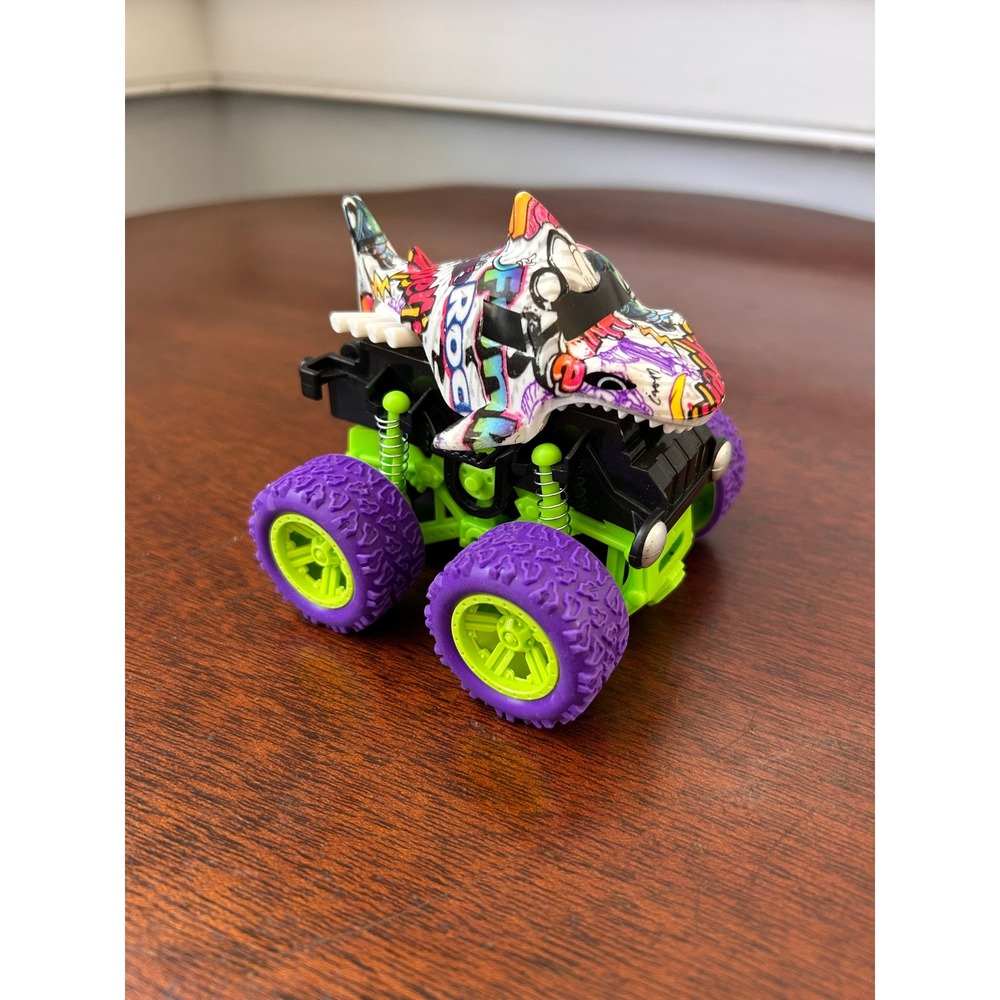 Aeromax Graffiti Shark Monster Truck Toy Purple Green Multi Color ST 1089
